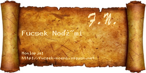 Fucsek Noémi névjegykártya